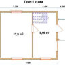 Дом из бруса «Интересный вариант» 4.6 × 5.6 м