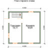 Каркасный дом «Праздник» 6 × 6 м