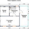 Каркасный дом «Заинтересовал» 6 × 8.5 м